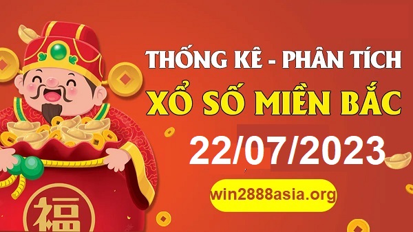 Soi cầu XSMB Win2888 22-07-2023 Dự đoán Cầu Lô Miền Bắc thứ 7