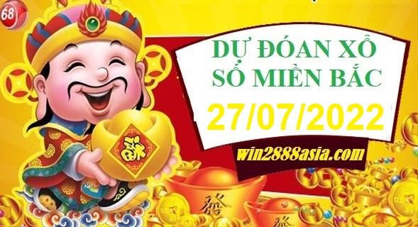 Soi cầu XSMB Win2888 27-07-2022 Dự đoán cầu lô miền bắc thứ 4