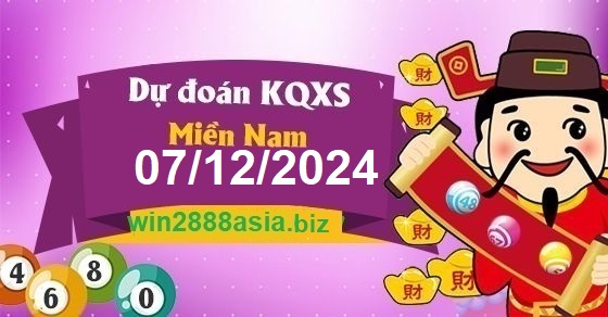 Soi cầu XSMN Win2888 07-12-2024 Chốt số Cầu Đề Miền Nam thứ 7