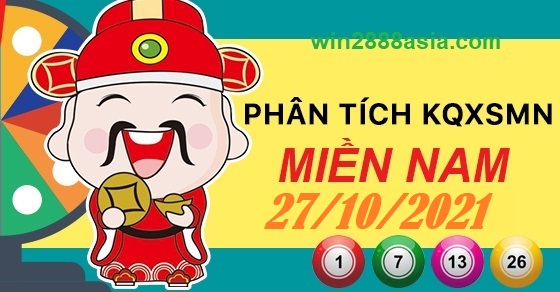 Soi cầu XSMN 27-10-2021 Win2888 Dự đoán Dàn Đề Miền Nam thứ 4