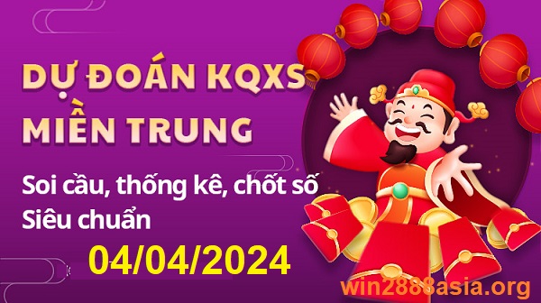 Soi cầu XSMT 04-04-2024 Win2888 Dự đoán Dàn Đề Miền Trung thứ 5