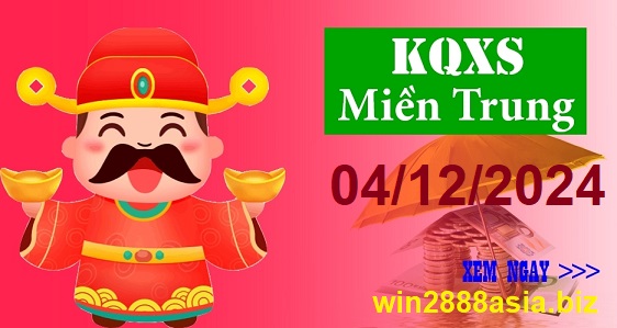 Soi cầu XSMT 04-12-2024 Win2888 Chốt số xổ số miền trung thứ 4