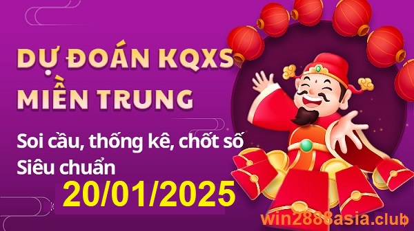 Soi cầu XSMT 20-01-2025 Win2888 Chốt số cầu lô miền trung thứ 2