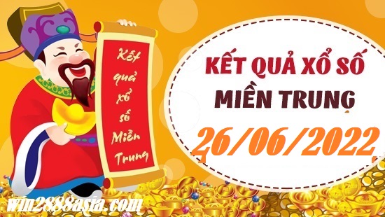 Soi cầu XSMT 26-06-2022 Win2888 Chốt số lô đề miền trung chủ nhật