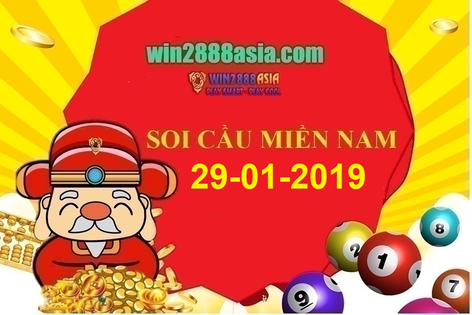 Soi cầu XSMN Win2888 29-01-2019 Dự đoán chính xác cầu lô miền nam thứ 3